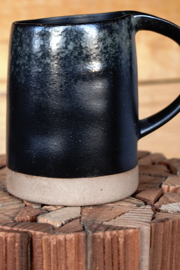 Matte Black Stoneware Mug