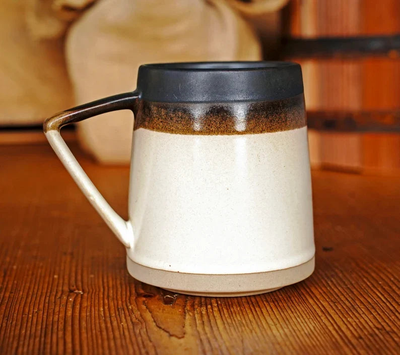 Geometric Handle Ceramic Mug