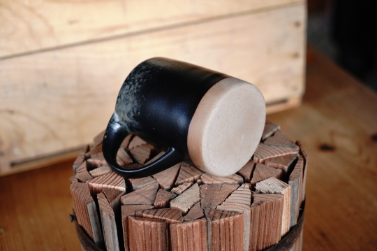 Matte Black Stoneware Mug