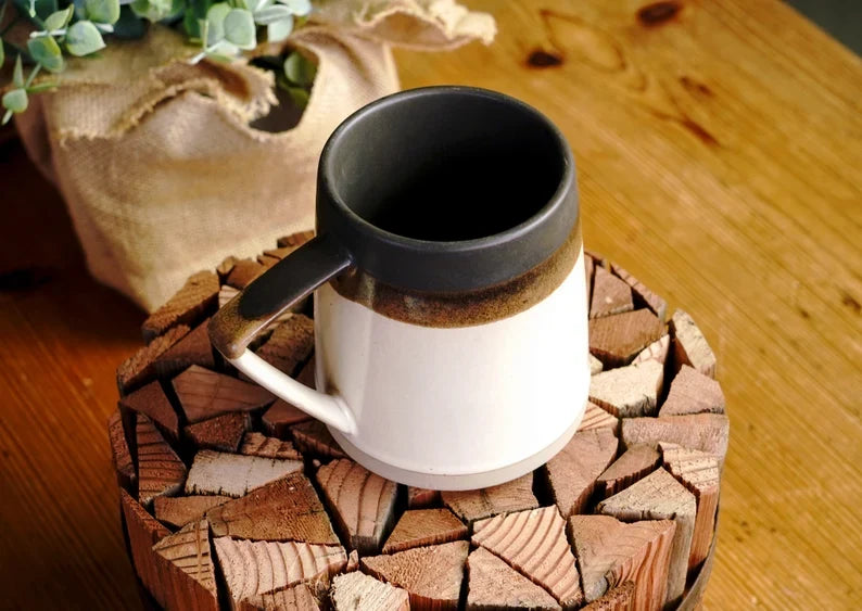 Geometric Handle Ceramic Mug