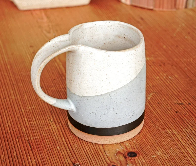 Color Block Speckled Stoneware Mug