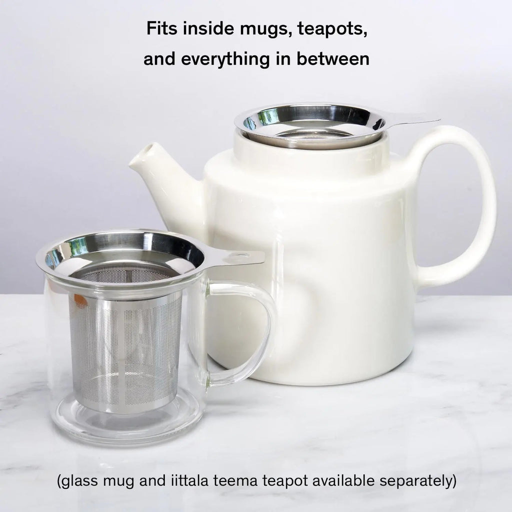 One-Cup Stainless Steel Tea Infuser with Silicone Lid
