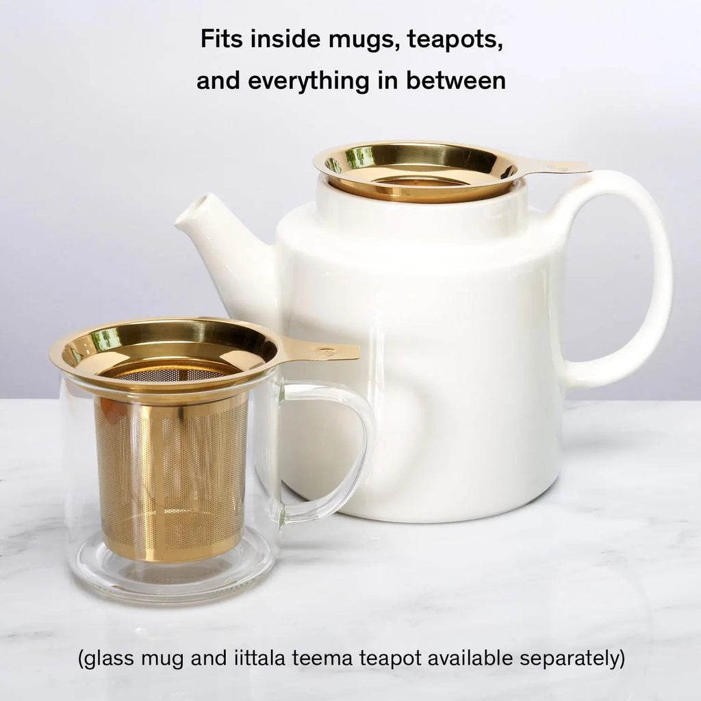 One-Cup Stainless Steel Tea Infuser with Silicone Lid