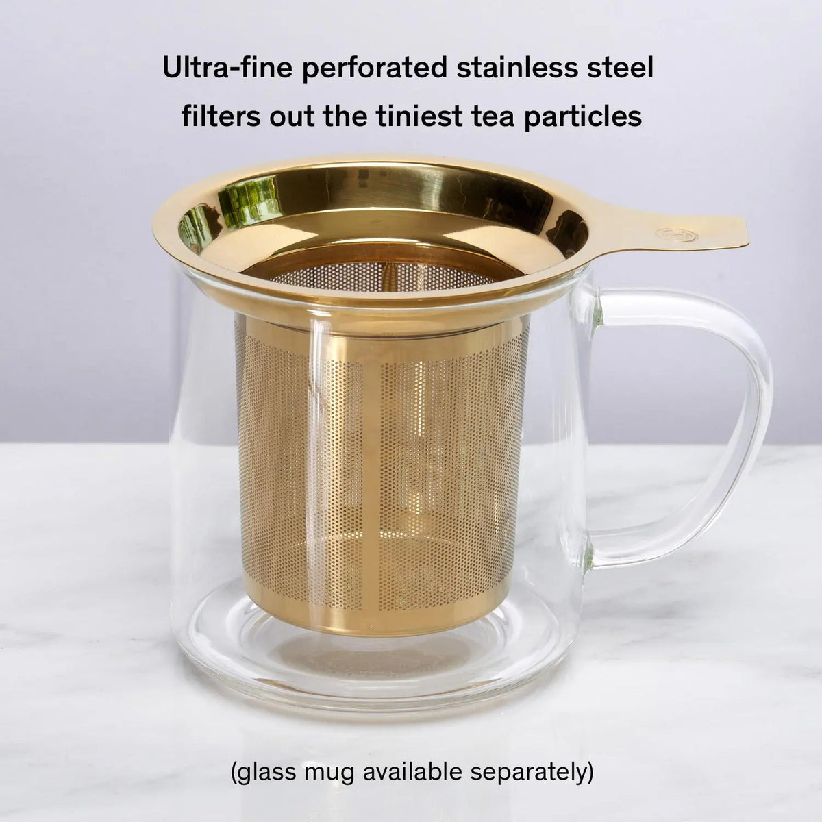 One-Cup Stainless Steel Tea Infuser with Silicone Lid