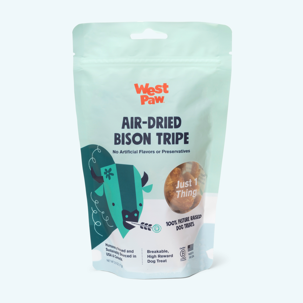 Bison Tripe Air-Dried Dog Treats — Just 1 Thing