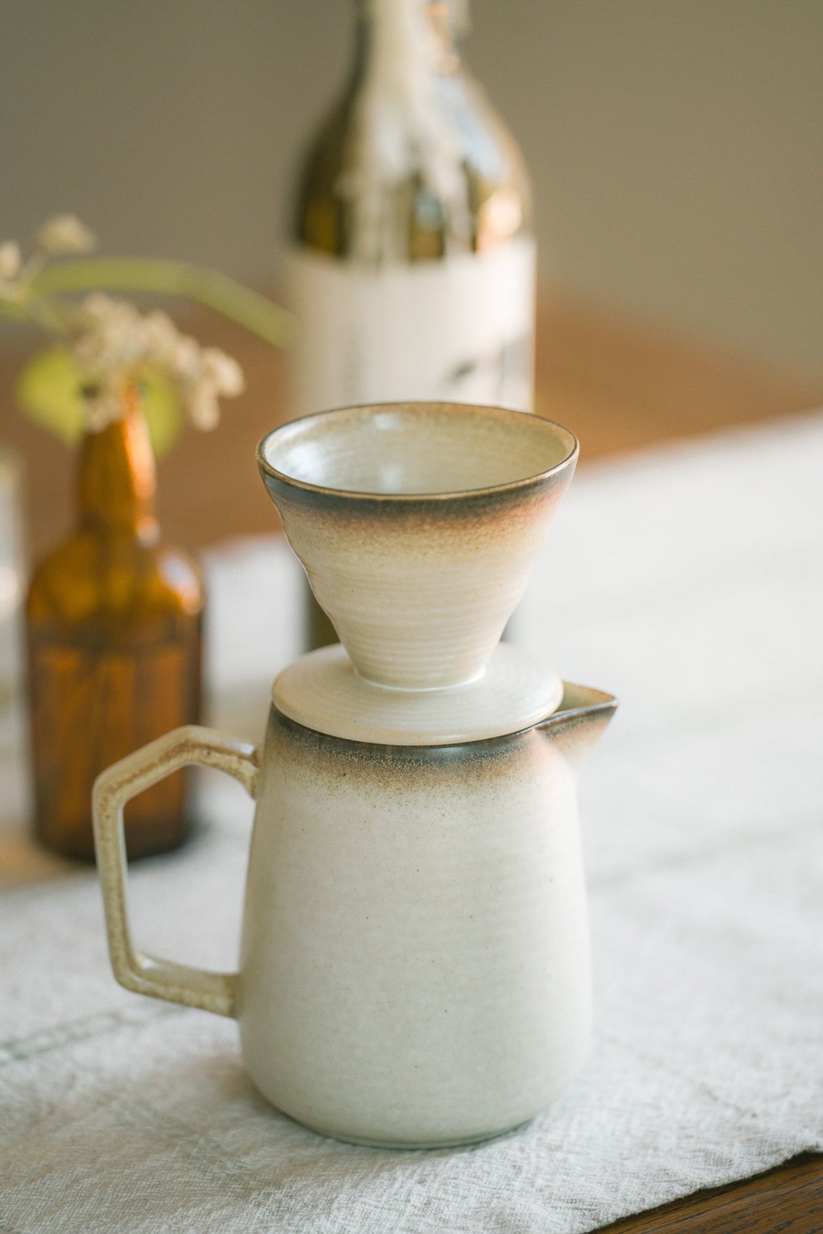 Rustic Stoneware Pour Over Coffee Set