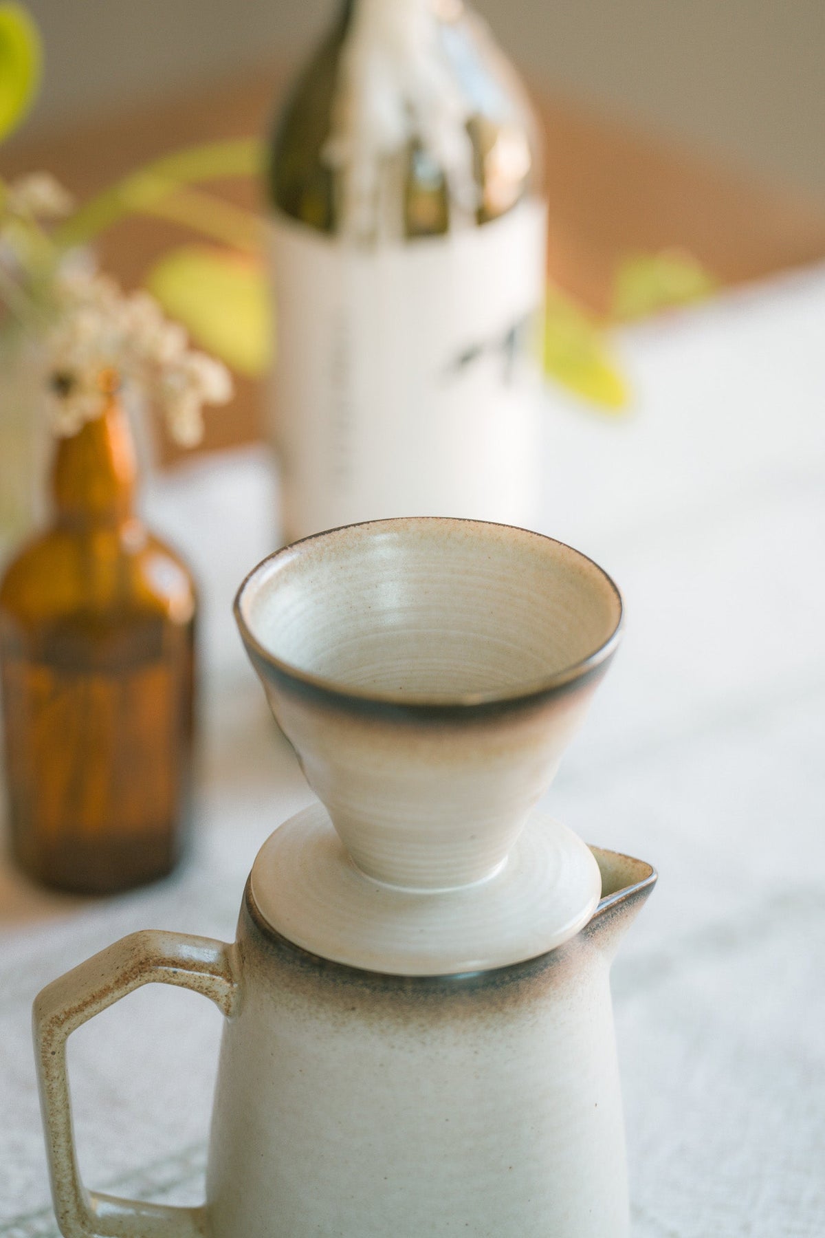 Rustic Stoneware Pour Over Coffee Set