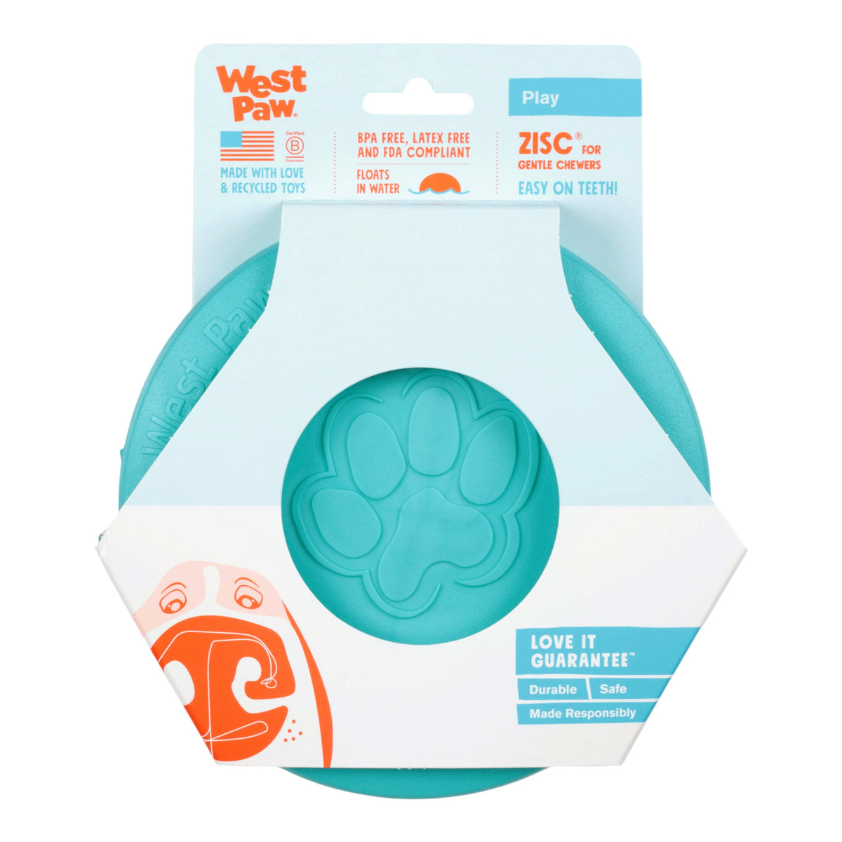 Zisc® Teal — Limited Edition Zogoflex® Flying Disc Dog Toy