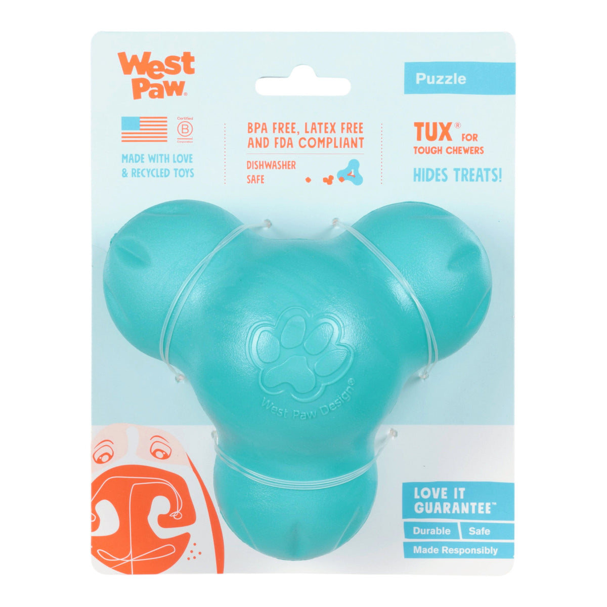 Tux Teal— Limited Edition Zogoflex® Treat Toy