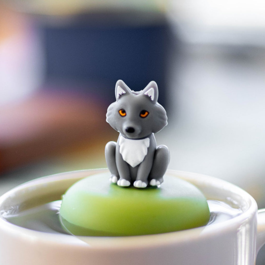 Floating Grey Wolf Tea Infuser - Cute Animal Tea Infuser for Loose Leaf Tea