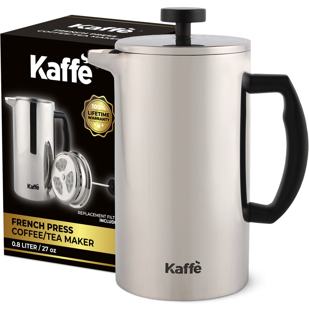 Stainless Steel French Press – 27 oz (800 ml) with Extra Filter