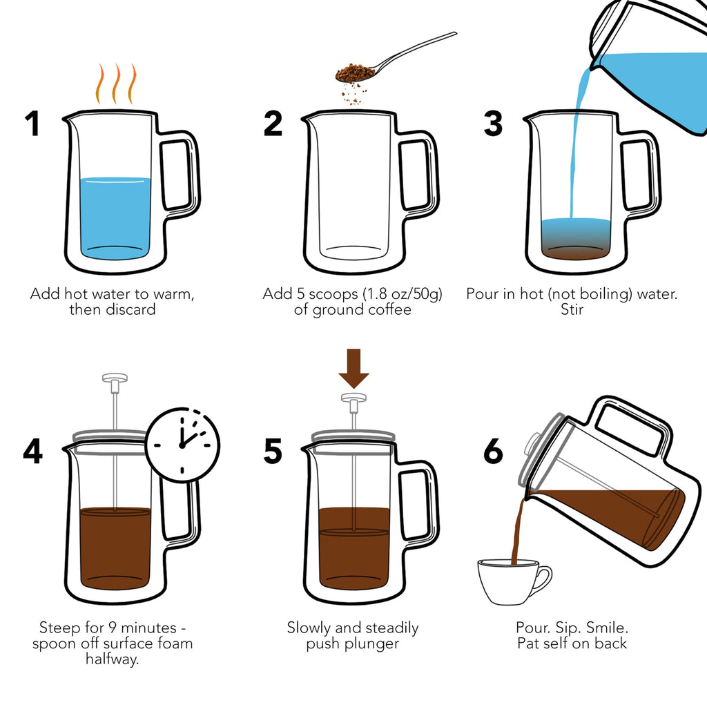 Stainless Steel French Press – 27 oz (800 ml) with Extra Filter
