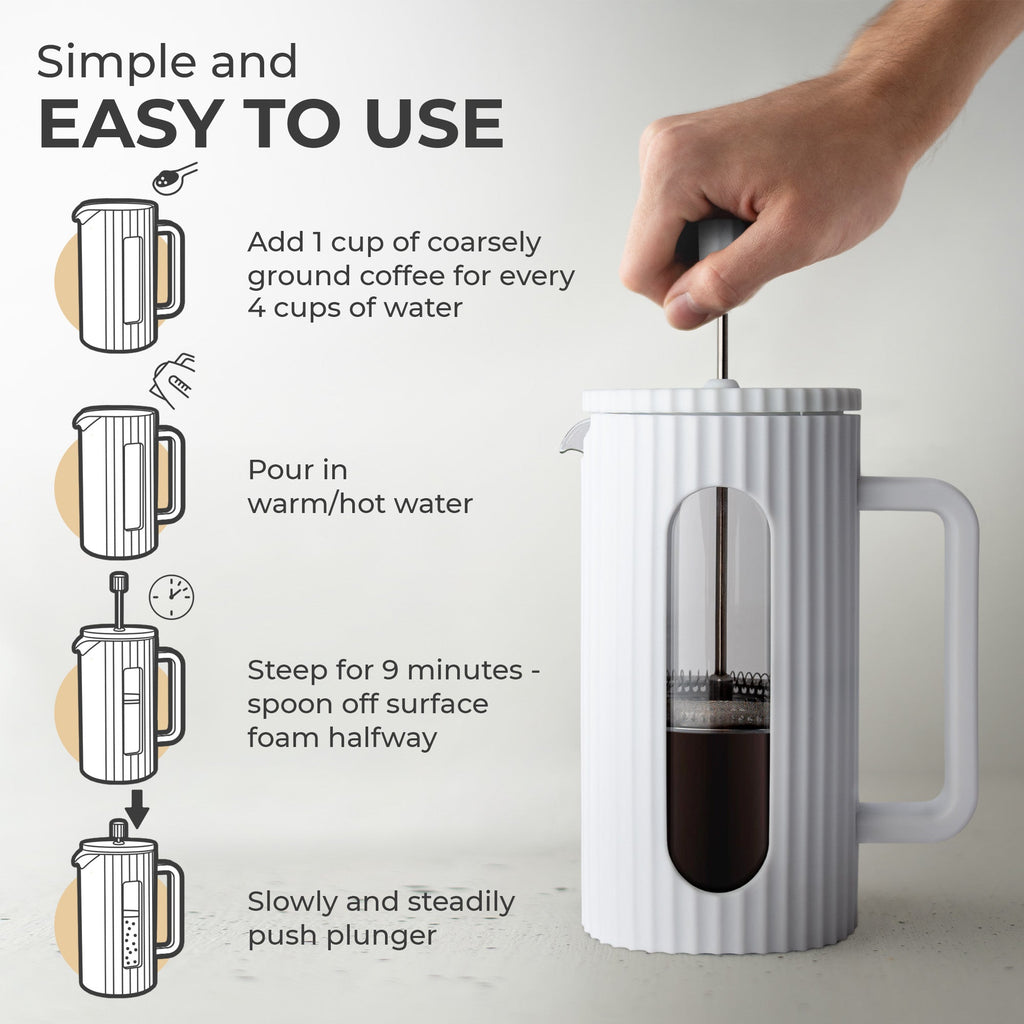 Insulated Glass French Press – 27 oz (800 ml)