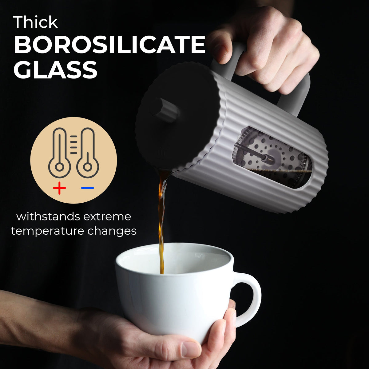 Insulated Glass French Press – 27 oz (800 ml)