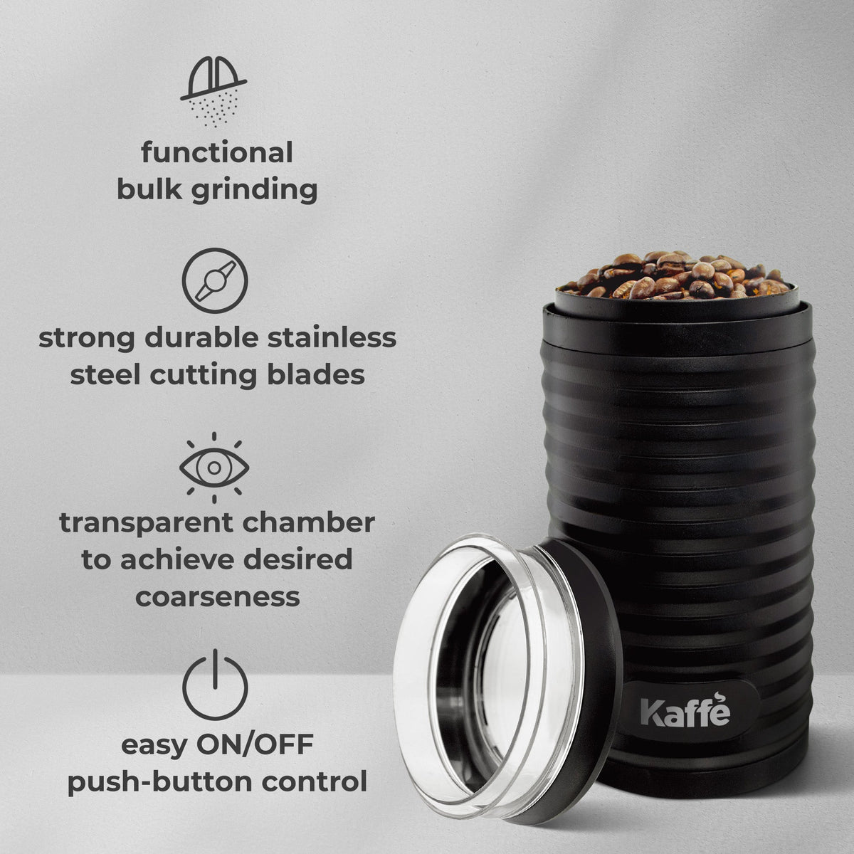 Stainless Steel Blade Coffee & Spice Grinder – 3.5 oz