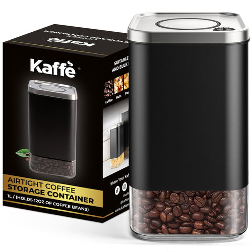 Airtight Square Coffee Canister – 12 oz