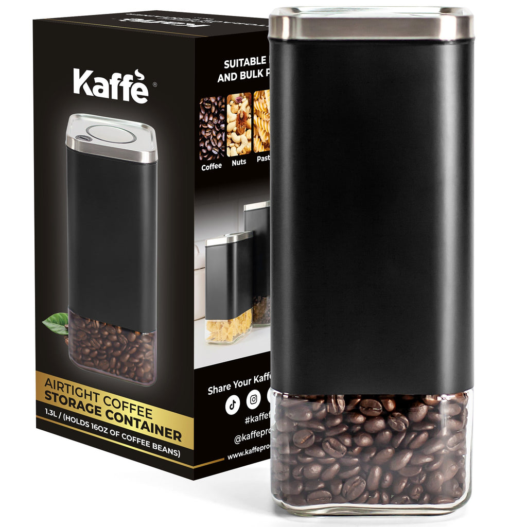 Airtight Square Coffee Canister – 16 oz