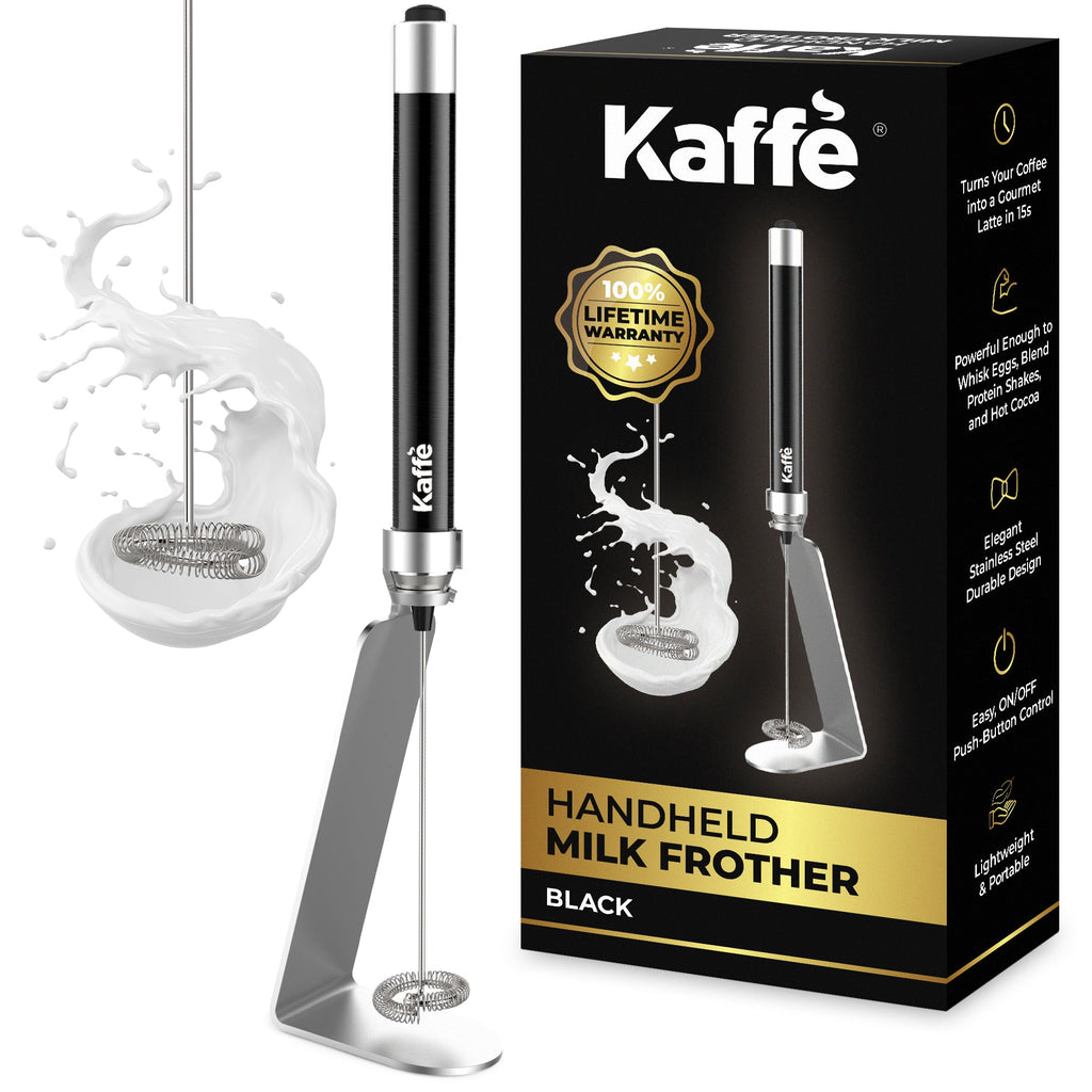 Battery-Powered Handheld Milk Frother with Stand