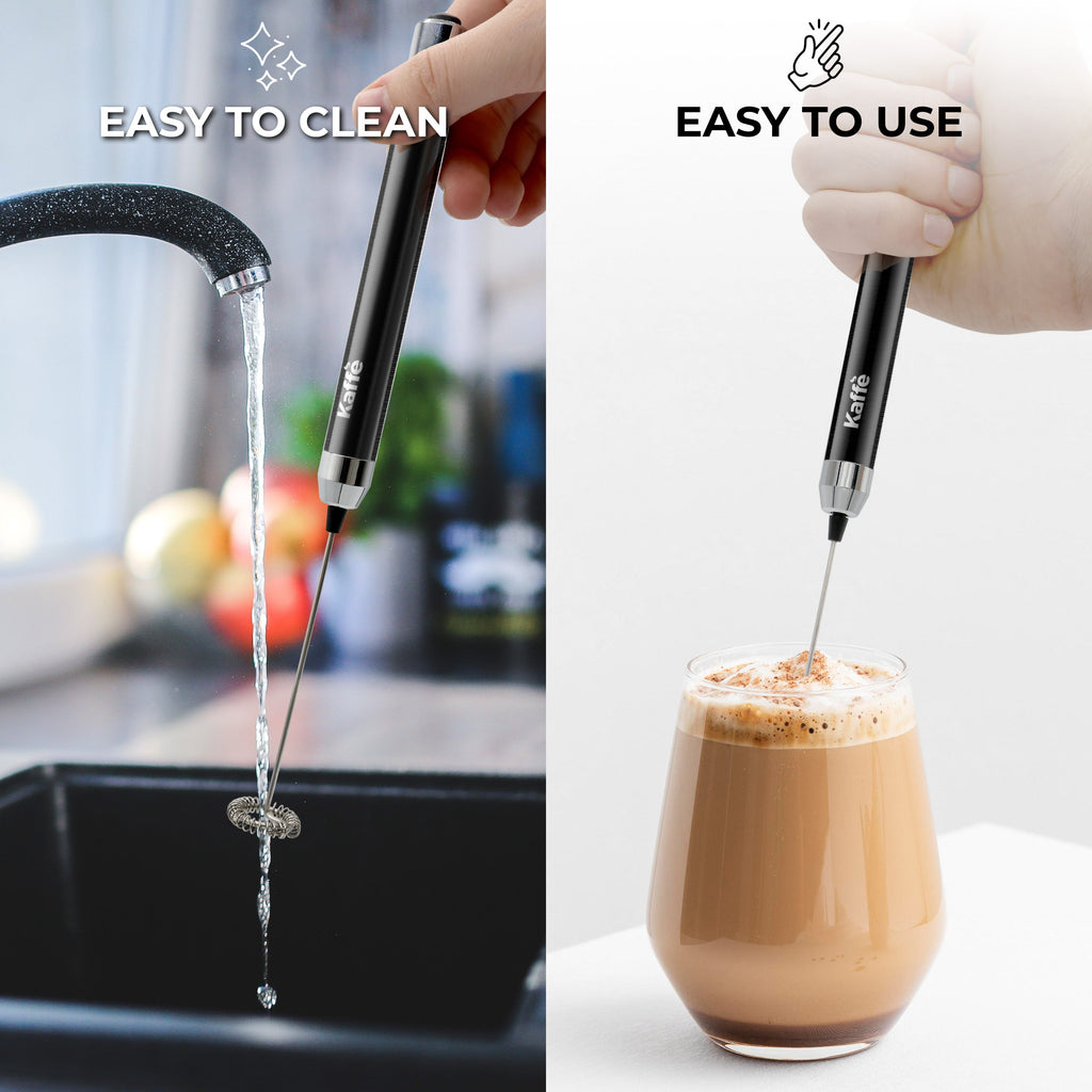 Battery-Powered Handheld Milk Frother with Stand