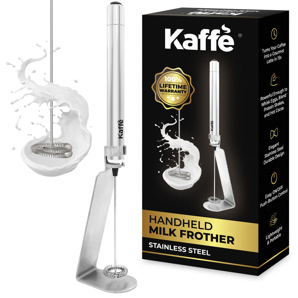 Battery-Powered Handheld Milk Frother with Stand