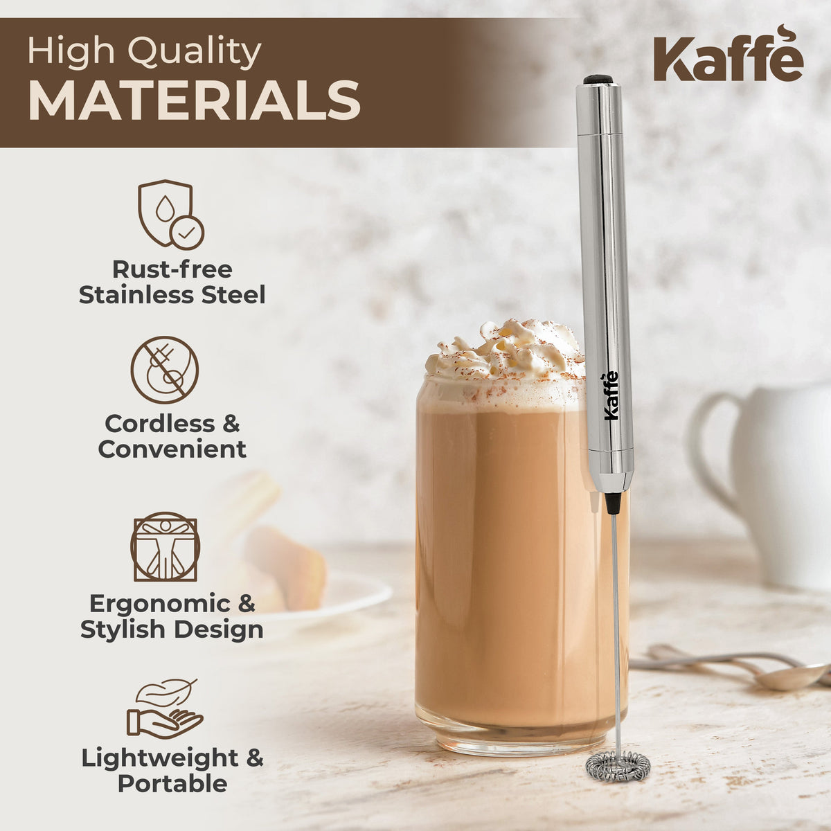 Battery-Powered Handheld Milk Frother