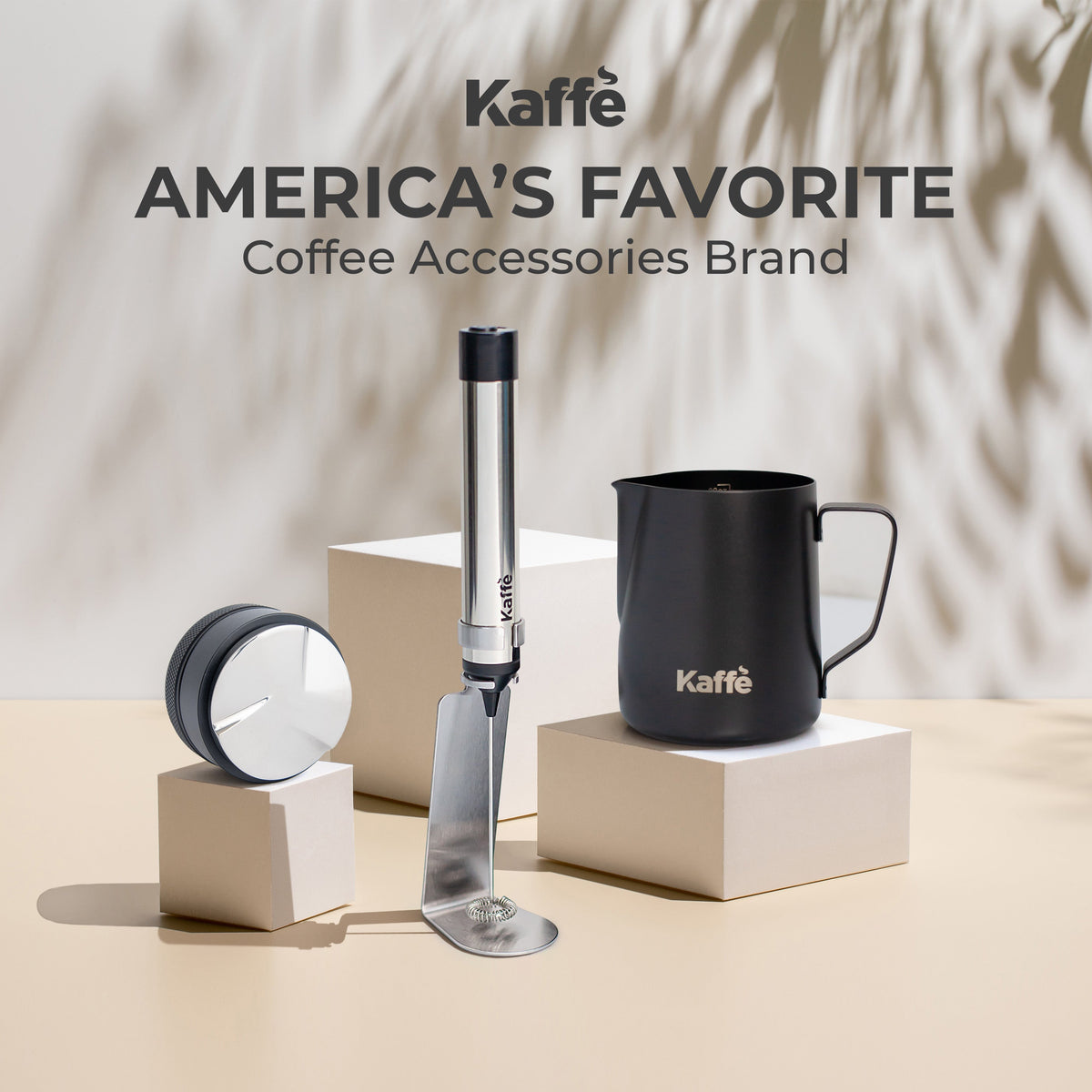 Rechargeable Handheld Milk Frother with Stand & 2 Whisks