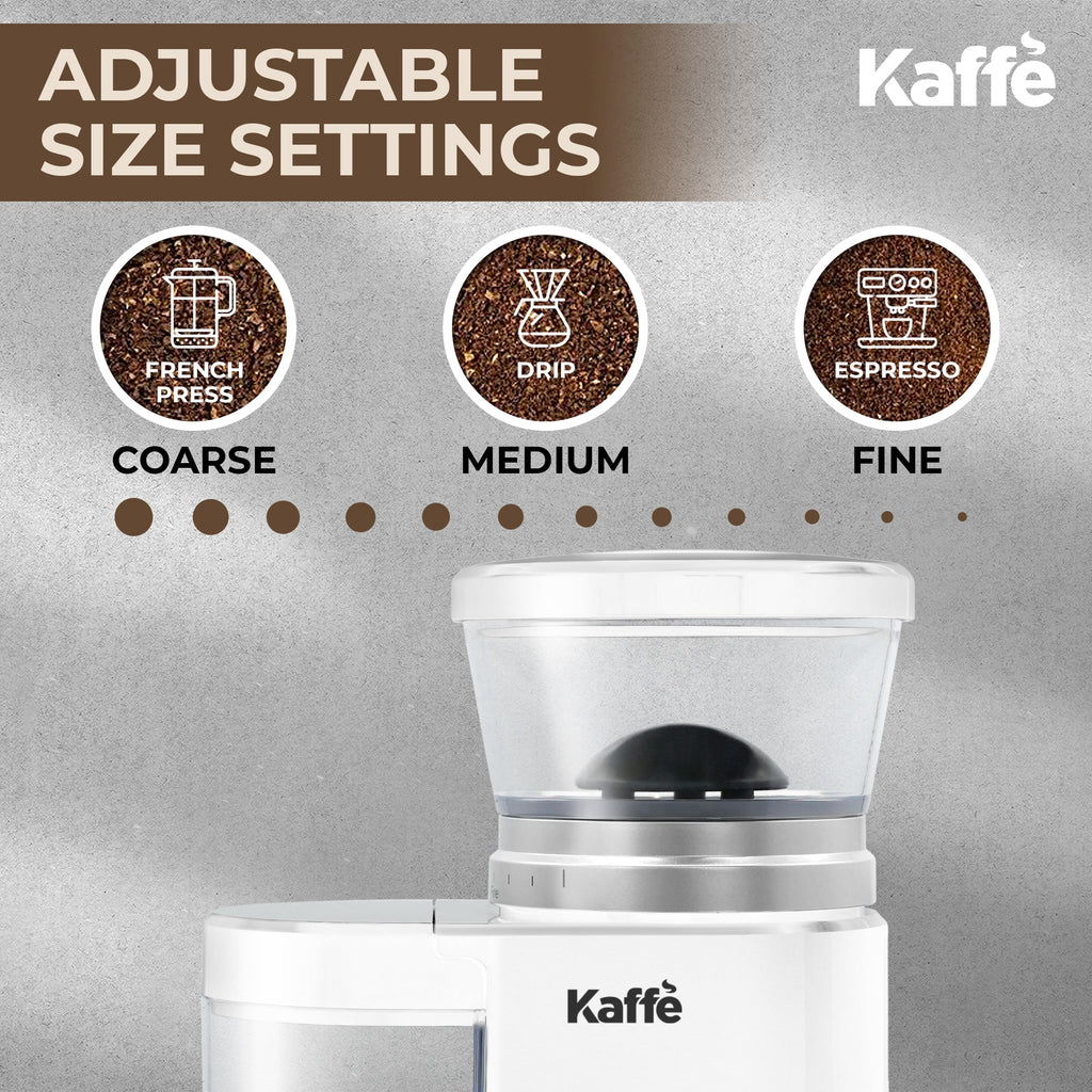 Compact Electric Burr Coffee Grinder – 20 Grind Settings