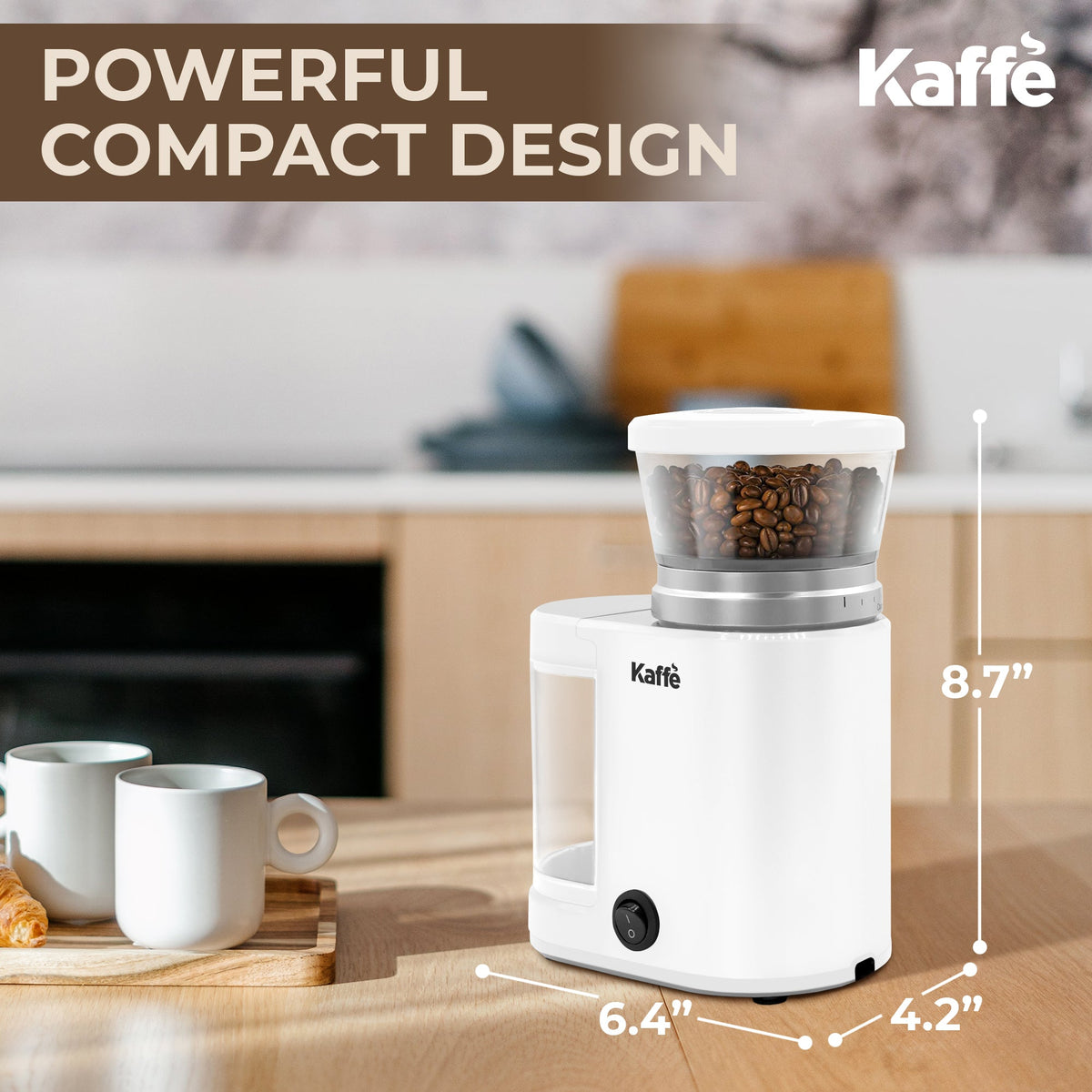 Compact Electric Burr Coffee Grinder – 20 Grind Settings