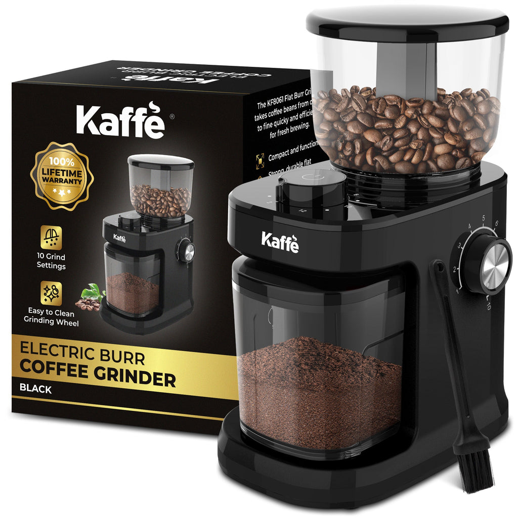 Flat Burr Coffee Grinder – 10 Grind Settings