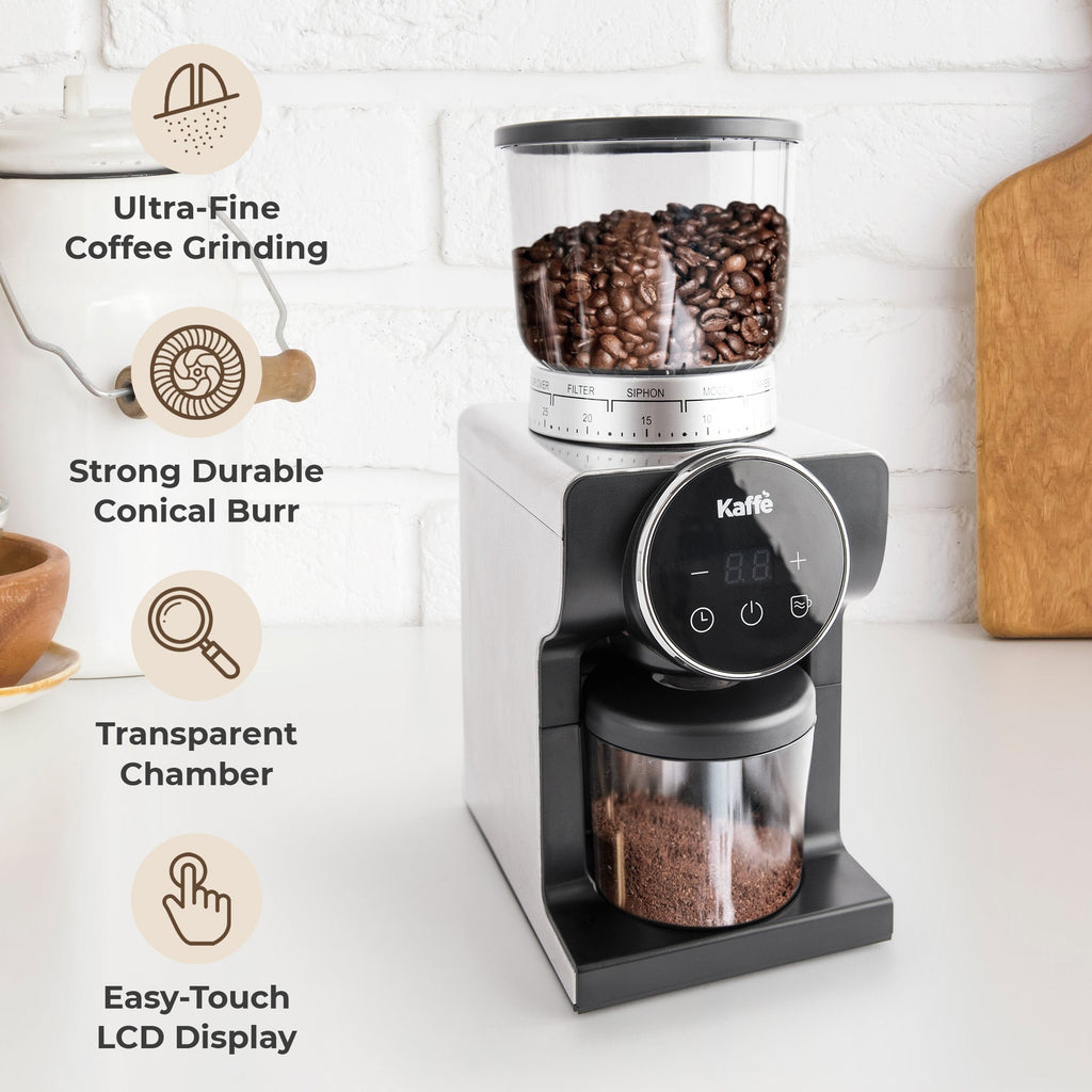 Digital Conical Burr Coffee Grinder – 30 Grind Settings