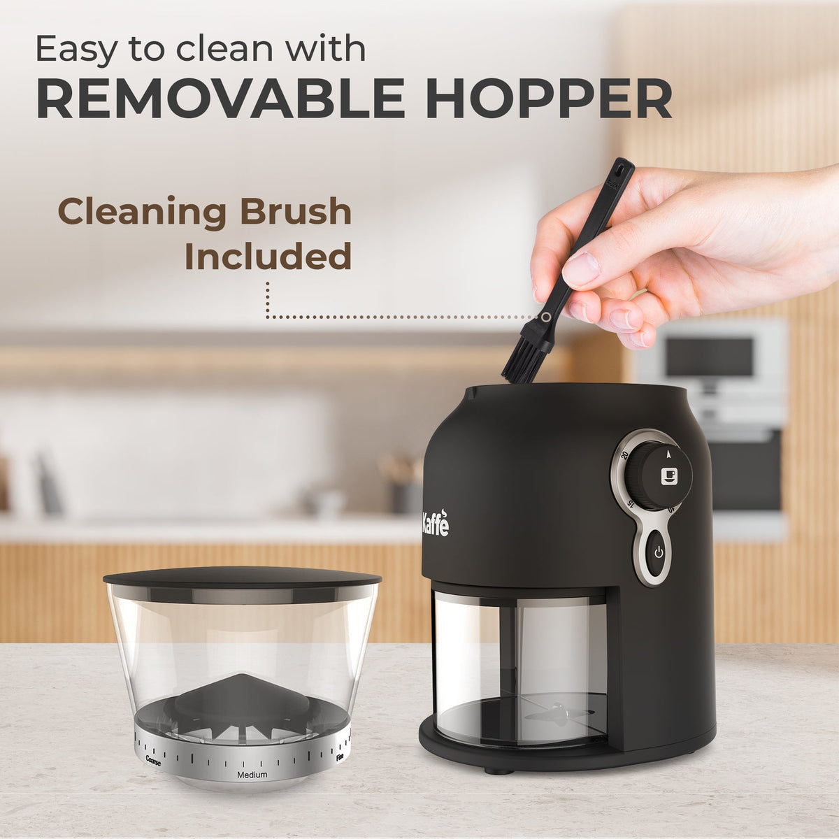 Compact Conical Burr Coffee Grinder – 25 Grind Settings