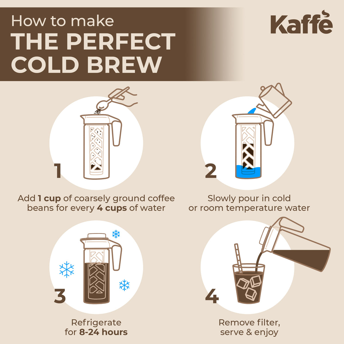 Cold Brew Coffee & Iced Tea Maker – 44 oz (1.3 L)