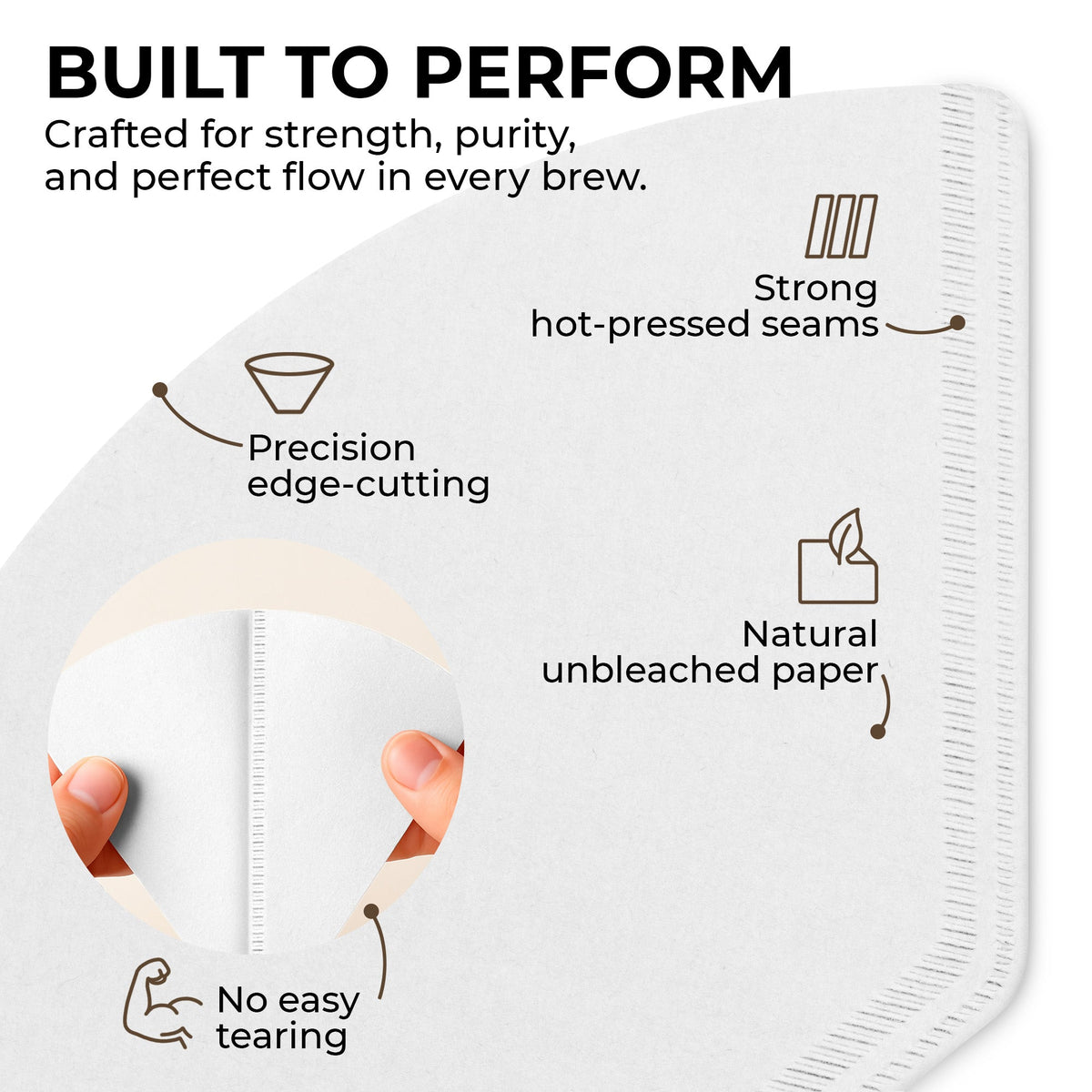 Natural Unbleached #2 Cone Coffee Filters – 100 Count