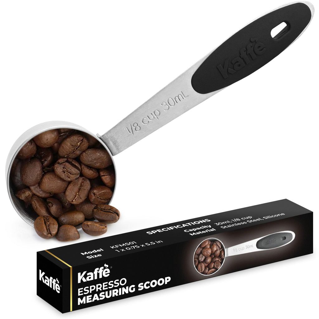 Stainless Steel Coffee Scoop with Silicone Handle – 2 Tablespoons (1/8 Cup)