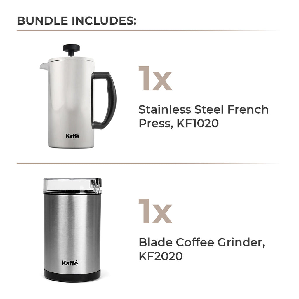French Press Essentials Bundle – Stainless Steel