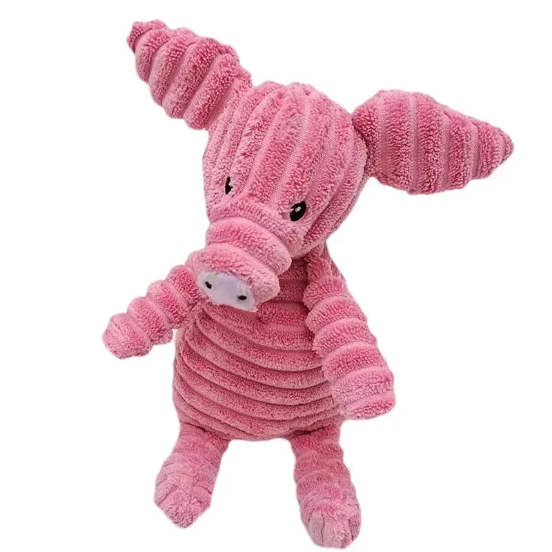 Corduroy Squeaky Plush Animal Dog Toy