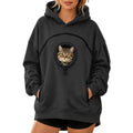 Women's Pet Pouch Hoodie with Zip-Front Pocket