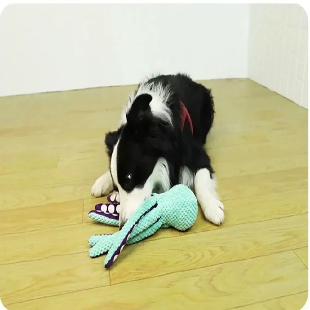 Squeaky Octopus Plush Dog Toy