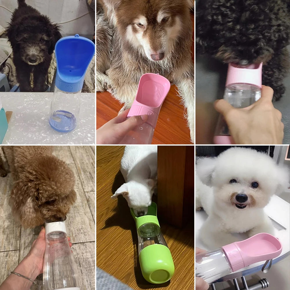 2-in-1 Portable Dog Water Bottle & Food Container
