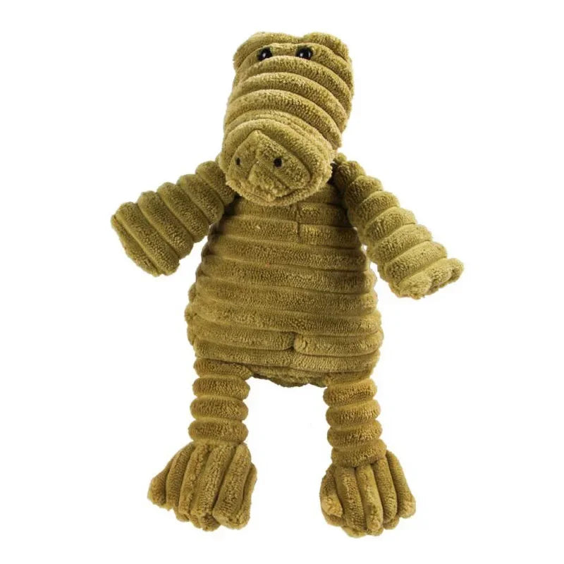 Corduroy Squeaky Plush Animal Dog Toy