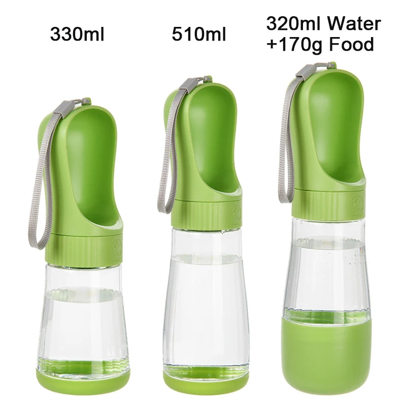 2-in-1 Portable Dog Water Bottle & Food Container