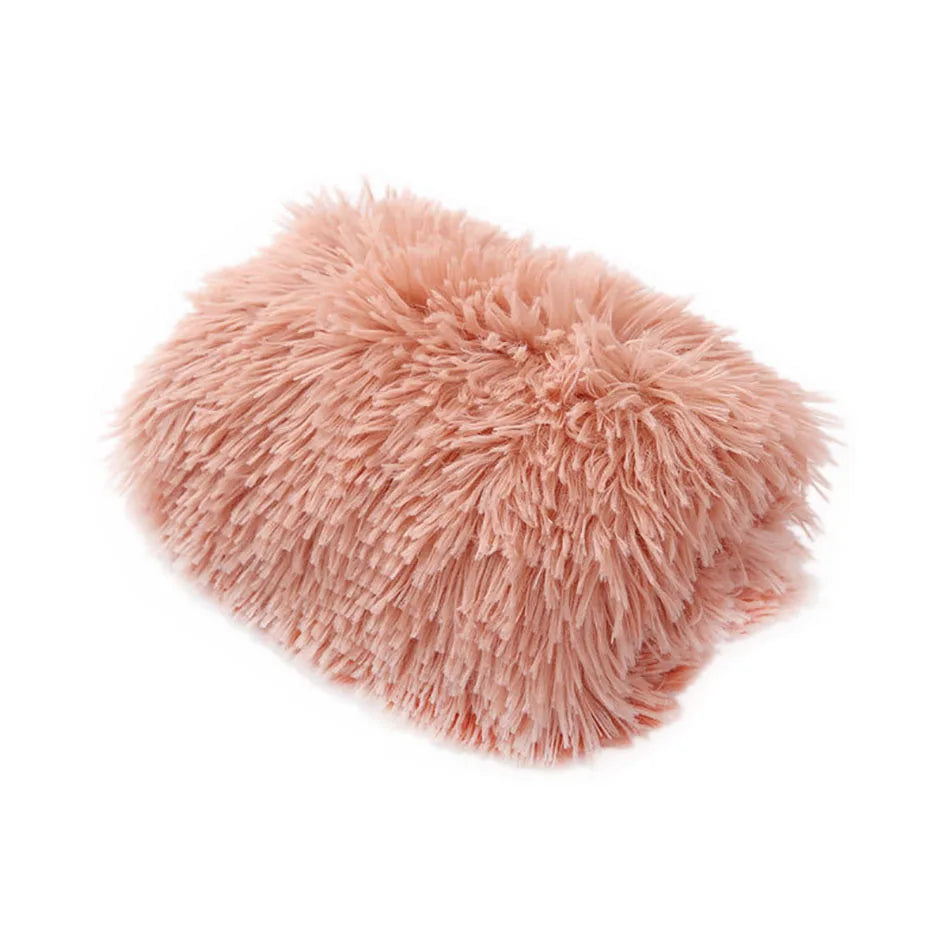 Fluffy Plush Pet Blanket & Bed Mat