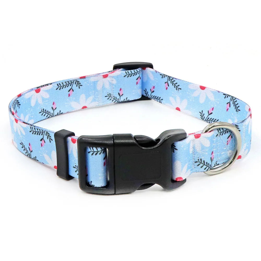 Boho Tribal & Floral Print Dog Collar