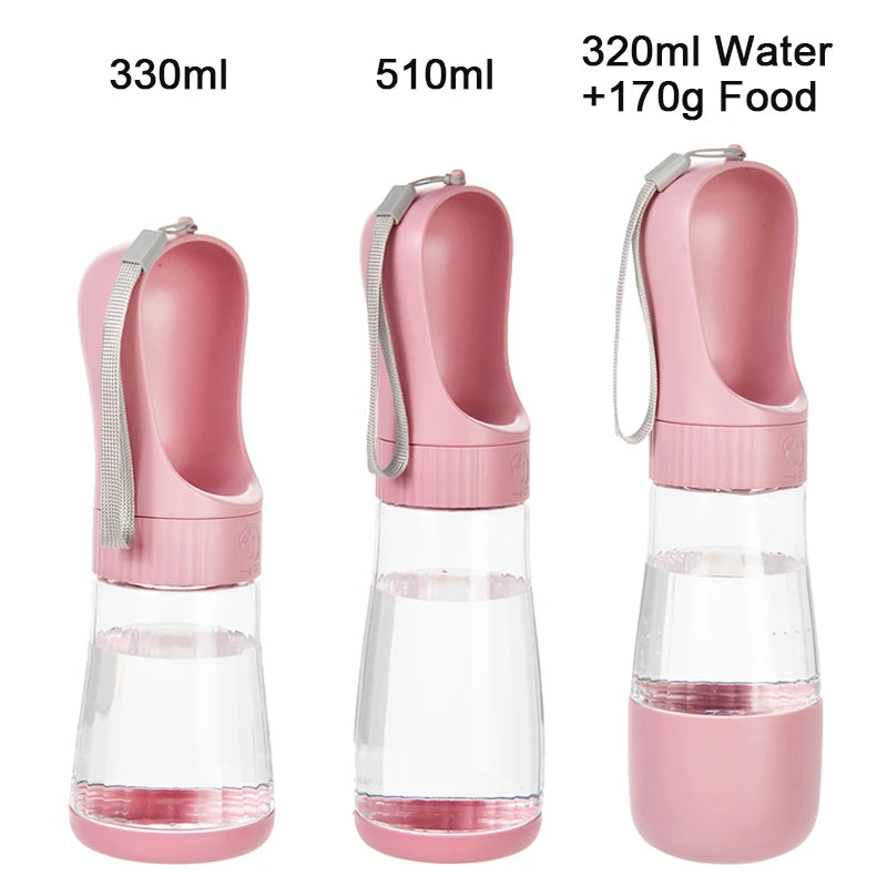 2-in-1 Portable Dog Water Bottle & Food Container