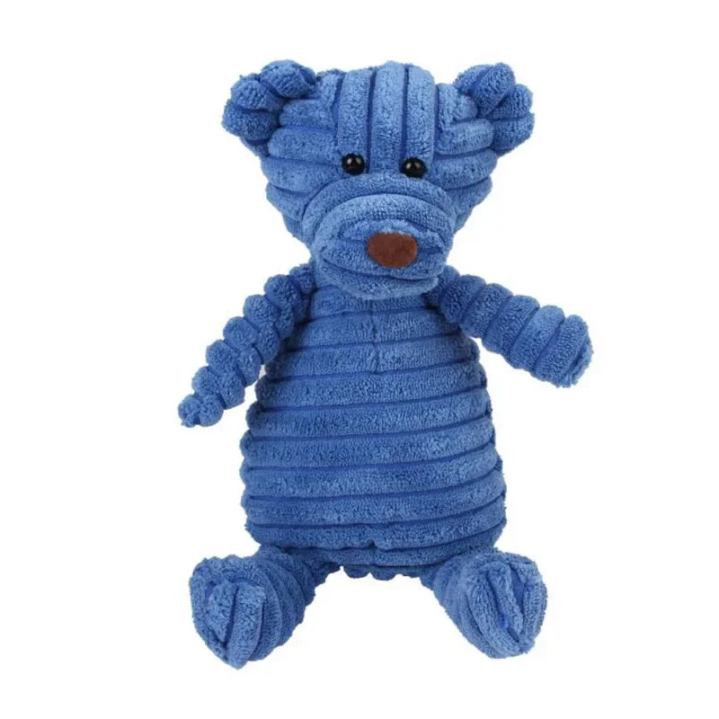 Corduroy Squeaky Plush Animal Dog Toy