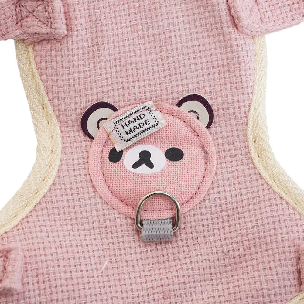Teddy Bear Vest Harness & Leash Set for Small Dogs, Cats & Bunnies