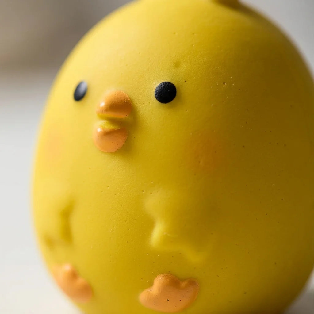 Chubby Yellow Chick Latex Squeaky Chew Toy