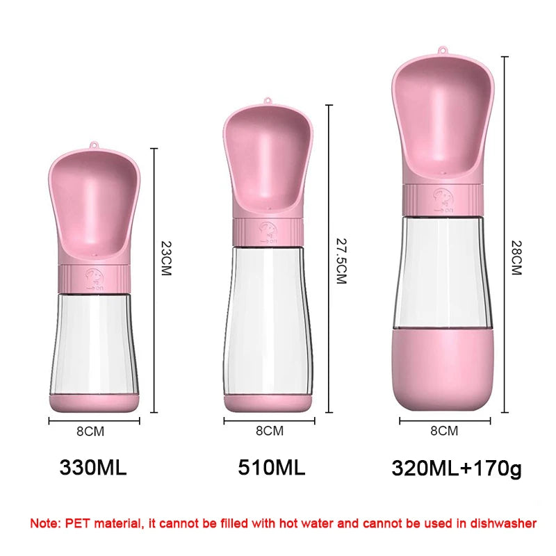 2-in-1 Portable Dog Water Bottle & Food Container