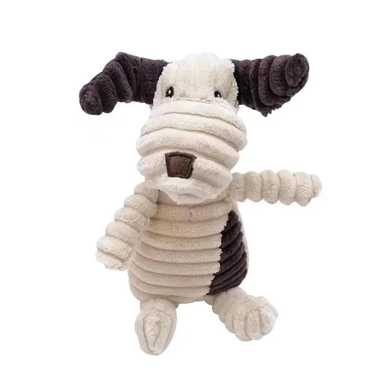 Corduroy Squeaky Plush Animal Dog Toy