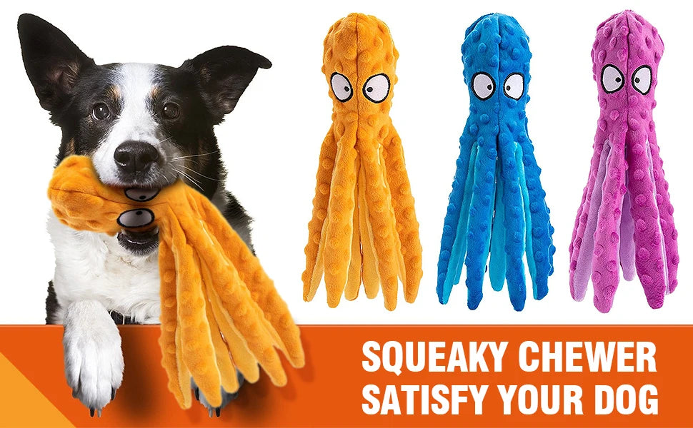No-Stuff Squeaky Octopus Puzzle Toy